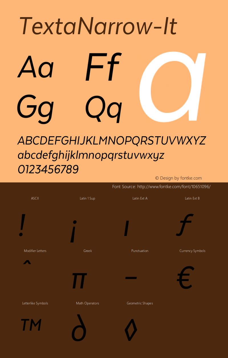 TextaNarrow-It ☞ Version 1.005;com.myfonts.easy.latinotype.texta-narrow.italic.wfkit2.version.4mGy图片样张