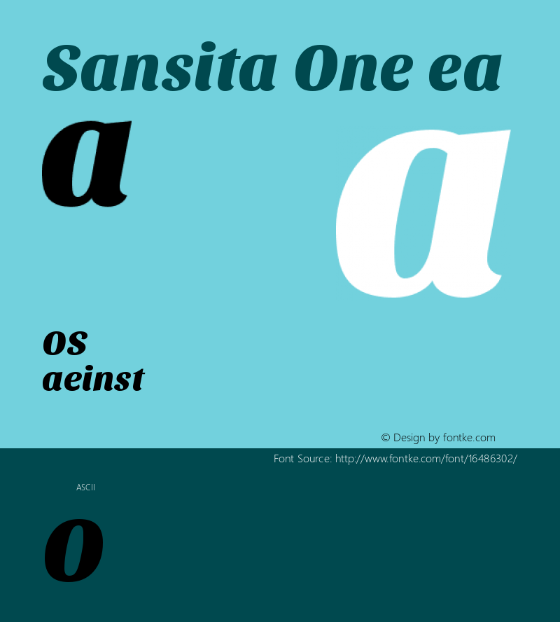 Sansita One Regular Version 1.001图片样张