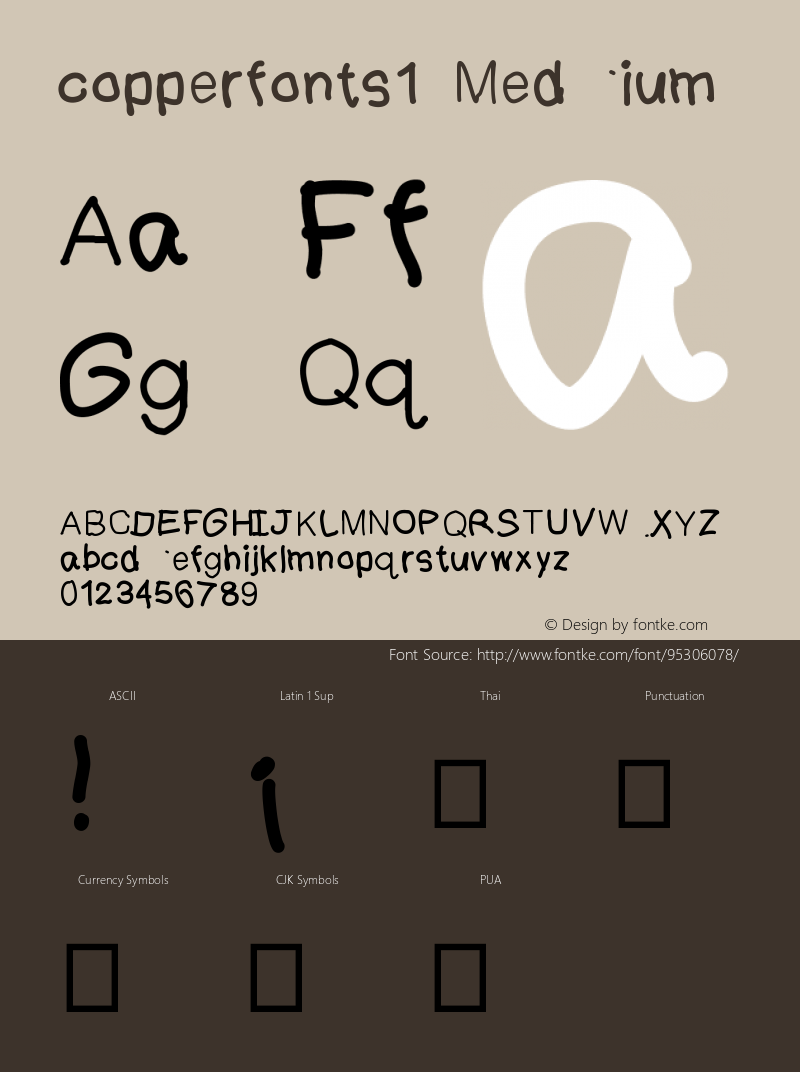 copperfonts1 Version 001.000图片样张