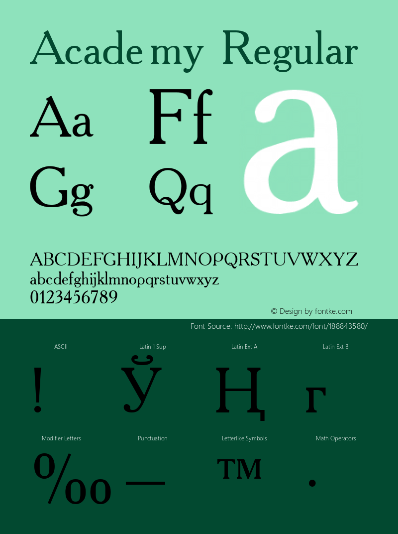 Academy Converted from c:\ttf.fnt\ACD55___.TF1 by ALLTYPE图片样张