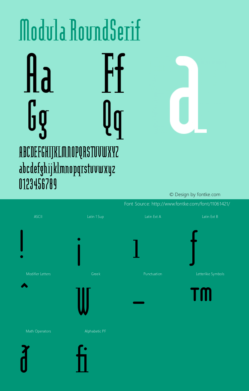 Modula RoundSerif Version 001.000图片样张