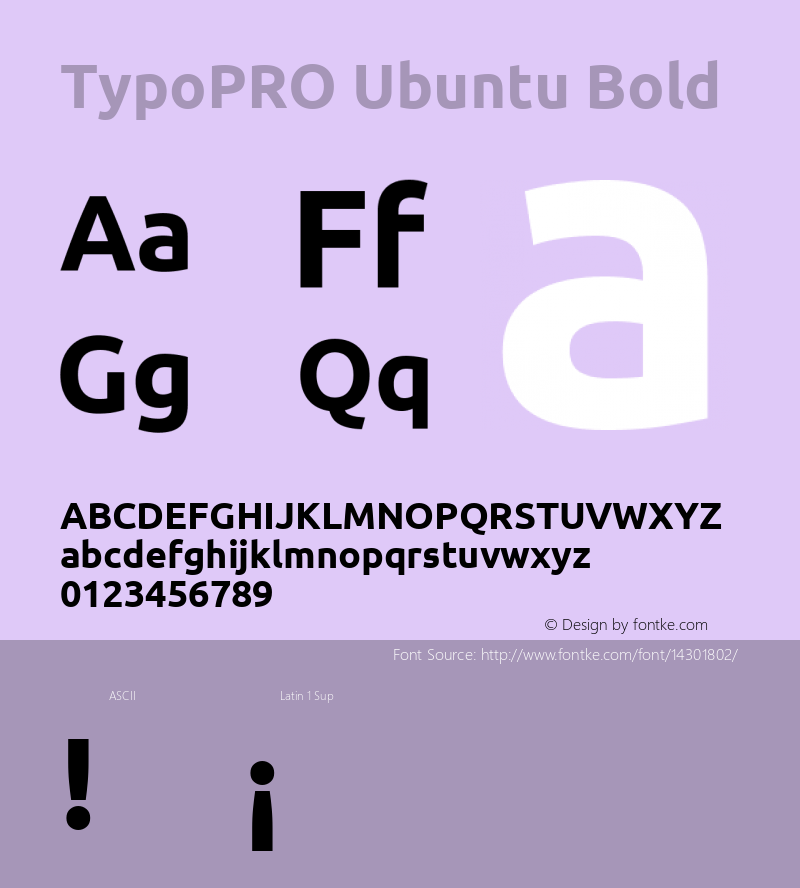 TypoPRO Ubuntu Bold Version 0.80图片样张