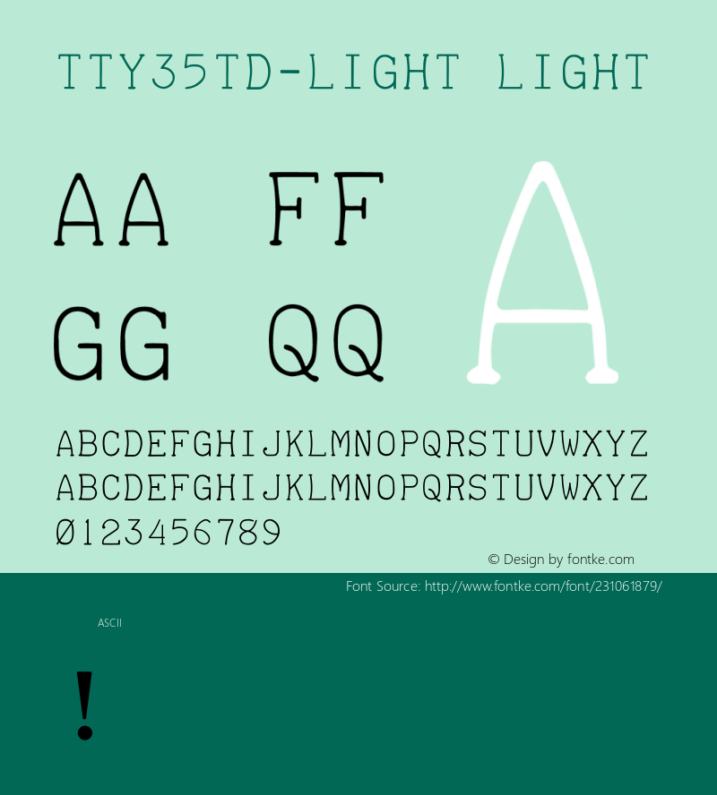 TTY35TD-Light Version图片样张