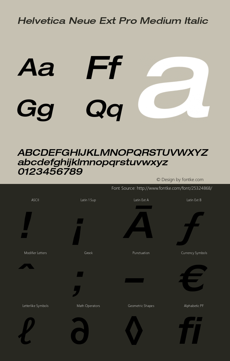HelveticaNeueExtPro-MedIta Version 1.000;PS 001.000;Core 1.0.38图片样张