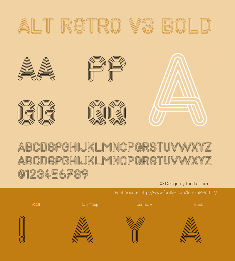 Alt Retro V3 Bold Version 1.002;Fontself Maker 3.5.1图片样张