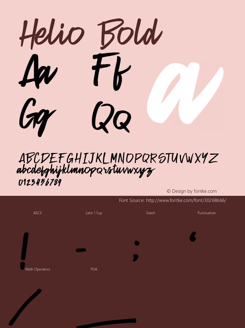 Helio Bold Version 1.00;May 14, 2019;FontCreator 11.5.0.2430 32-bit图片样张