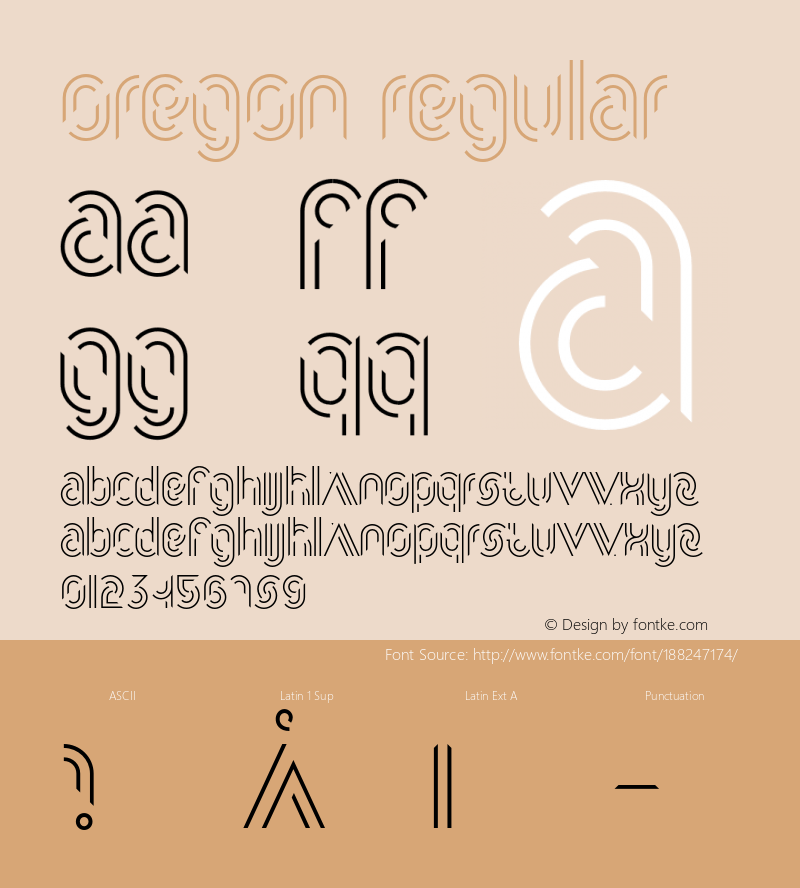 OregonRegular Version 1.001;Fontself Maker 3.5.7图片样张