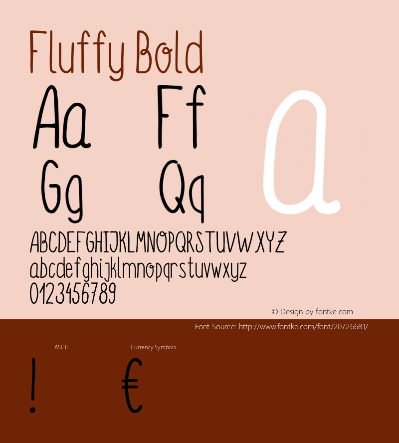 Fluffy Bold Version 1.004;Fontself Maker 1.1.1图片样张