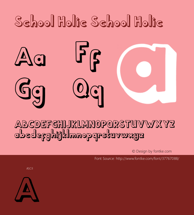 School Holic 6 School Holic 6 Version 1.00;September 2, 2019;FontCreator 12.0.0.2545 64-bit图片样张