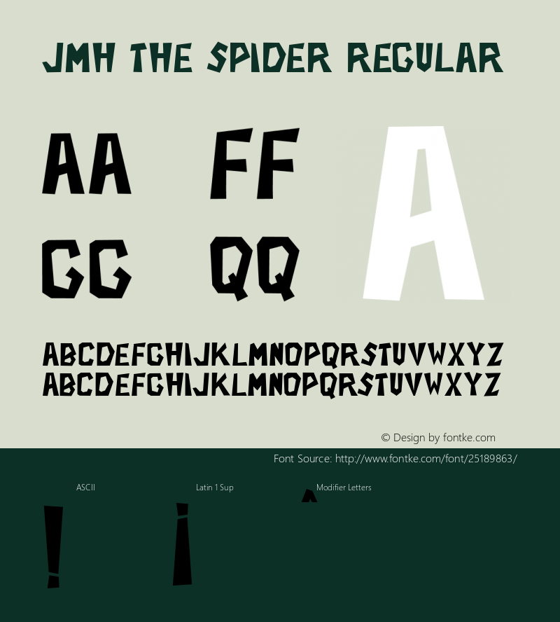 JMHTHESPIDER-Regular Version 1.000图片样张