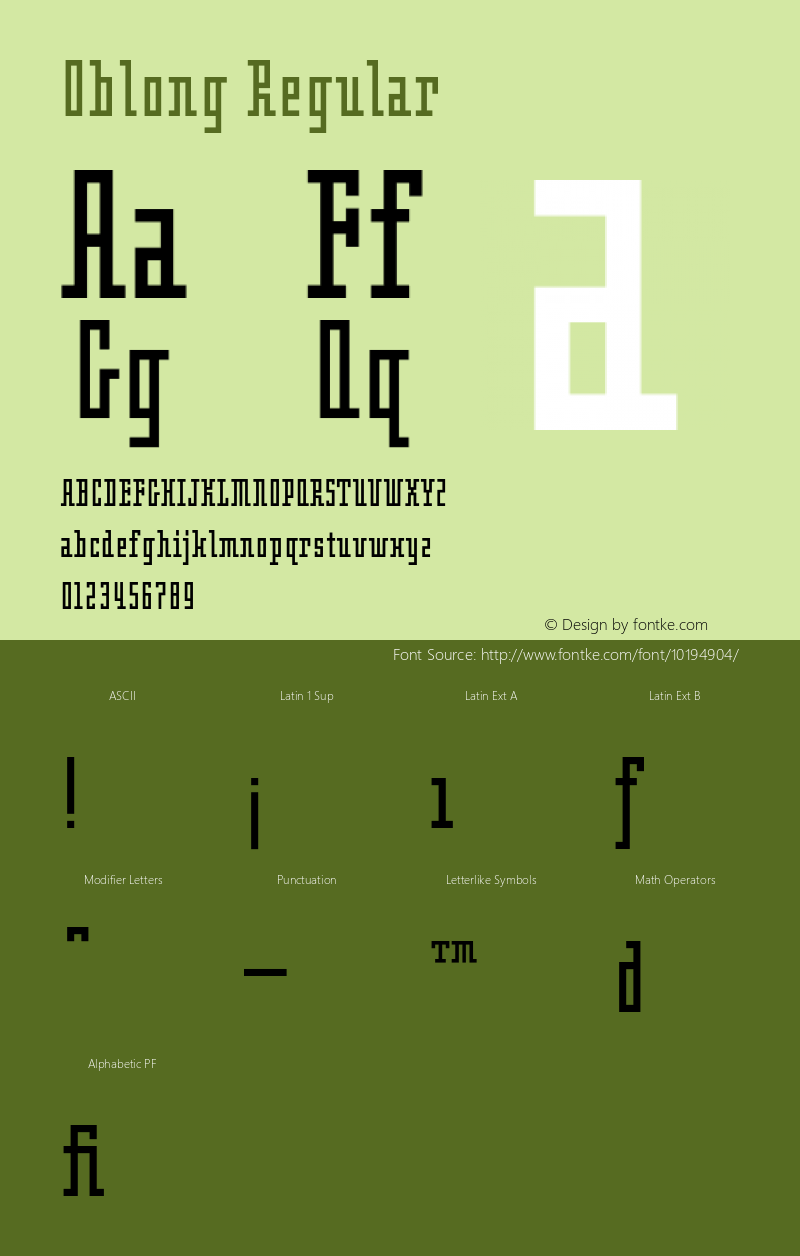 Oblong Regular 001.001图片样张