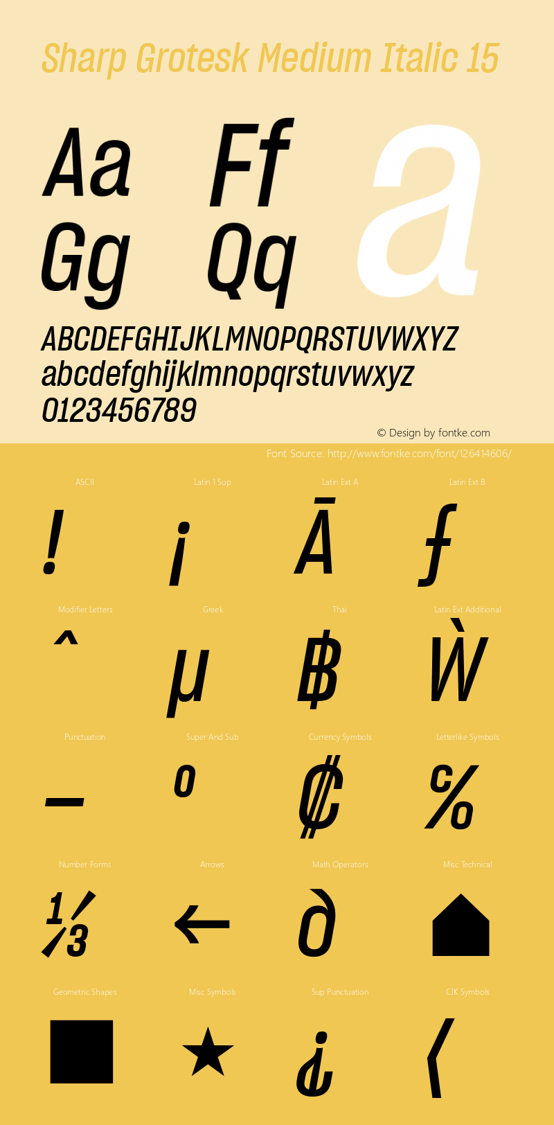 Sharp Grotesk Medium Italic 15 Version 1.003图片样张