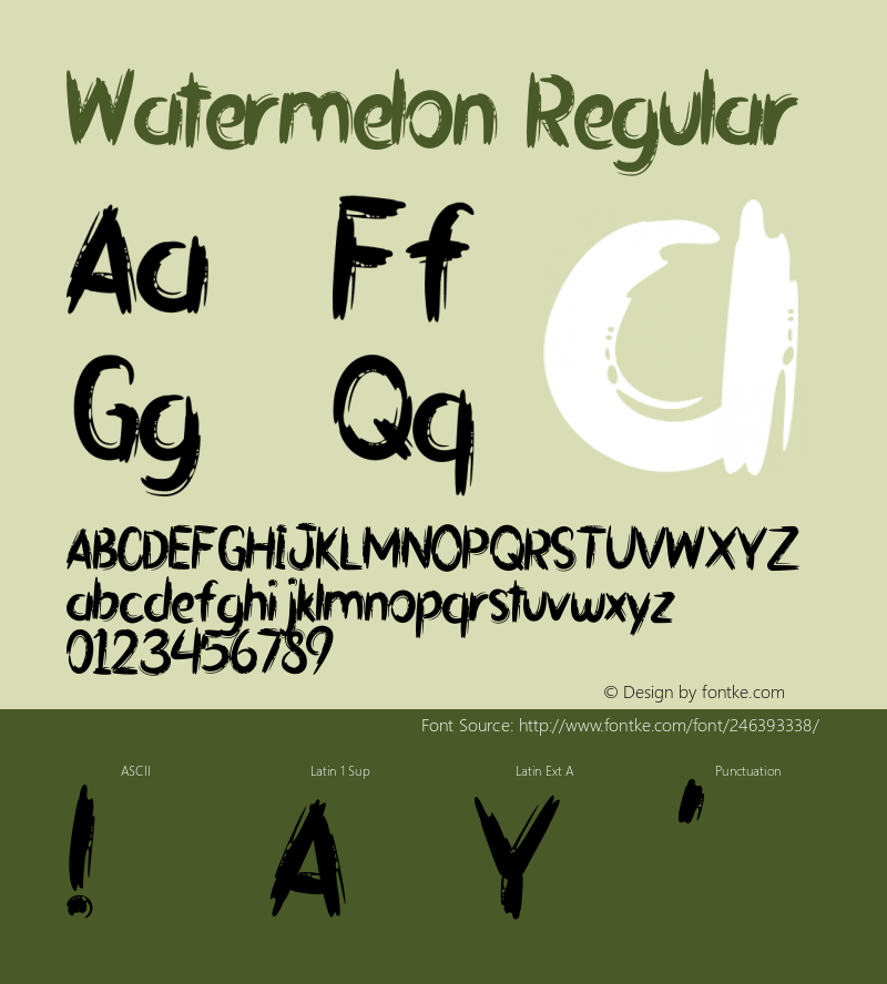 Watermelon Version 1.014;Fontself Maker 3.5.8图片样张