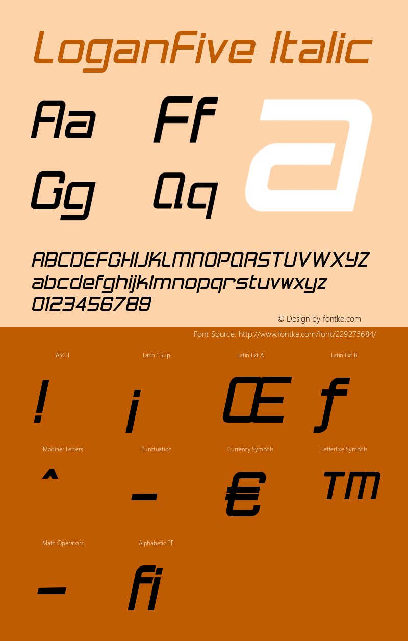 LoganFive-Italic 1.000图片样张