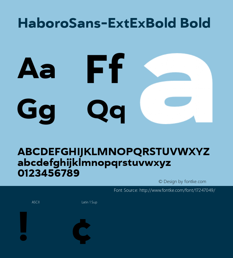 HaboroSans-ExtExBold Bold Version 1.0图片样张