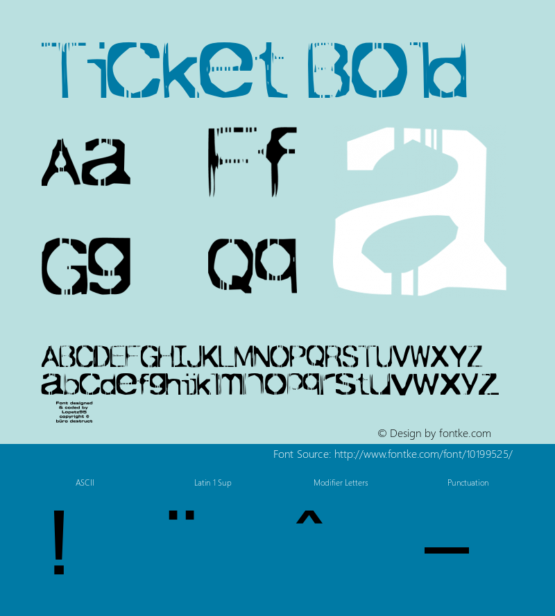 Ticket Bold 001.000图片样张