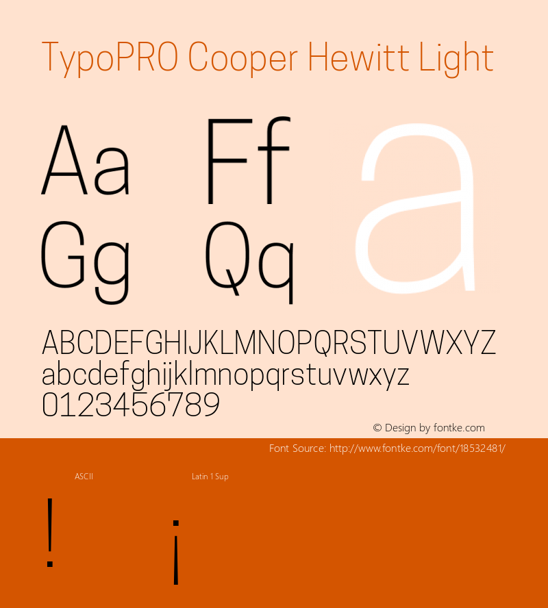 TypoPRO Cooper Hewitt Light 1.000图片样张