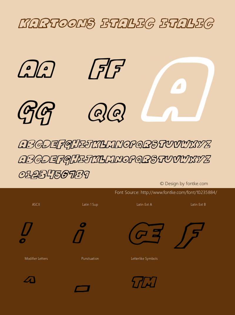 Kartoons Italic Italic 001.000图片样张