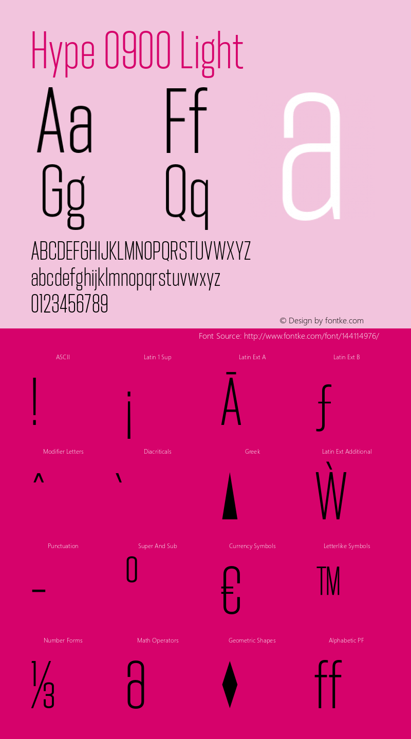 Hype 0900 Light Version 1.000;hotconv 1.0.109;makeotfexe 2.5.65596图片样张