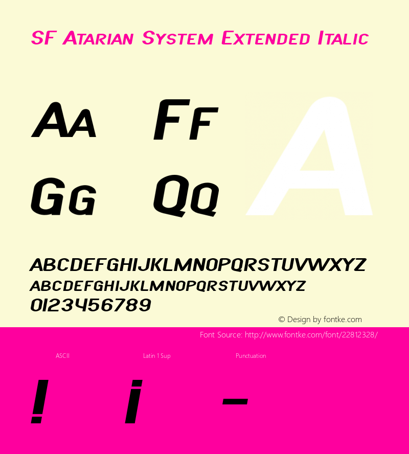 SF Atarian System Extended Italic 1.0图片样张