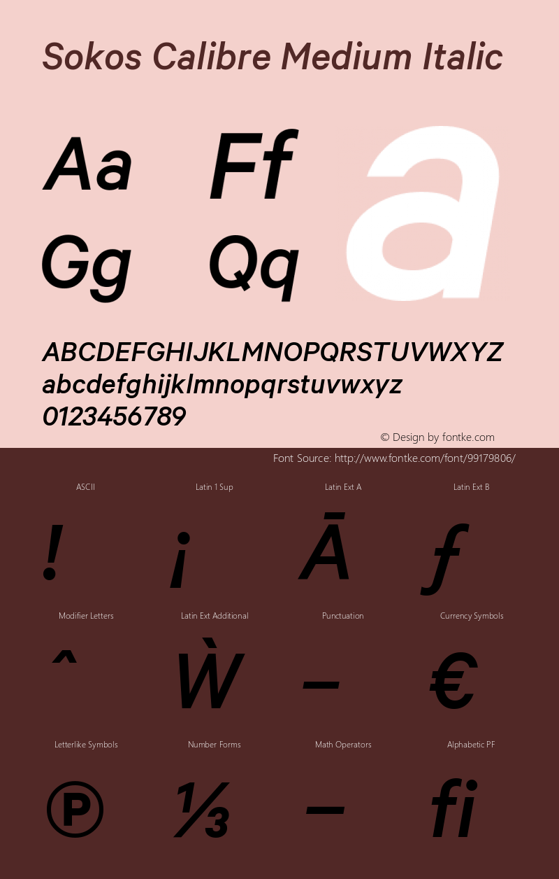 Sokos Calibre Medium Italic Version 1.002 | web-TT图片样张