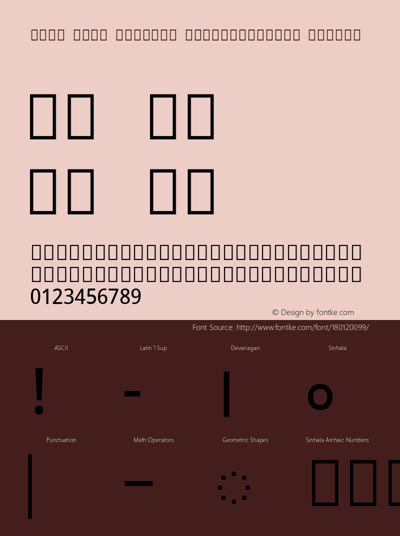 Noto Sans Sinhala SemiCondensed Medium Version 2.000; ttfautohint (v1.8.2)图片样张