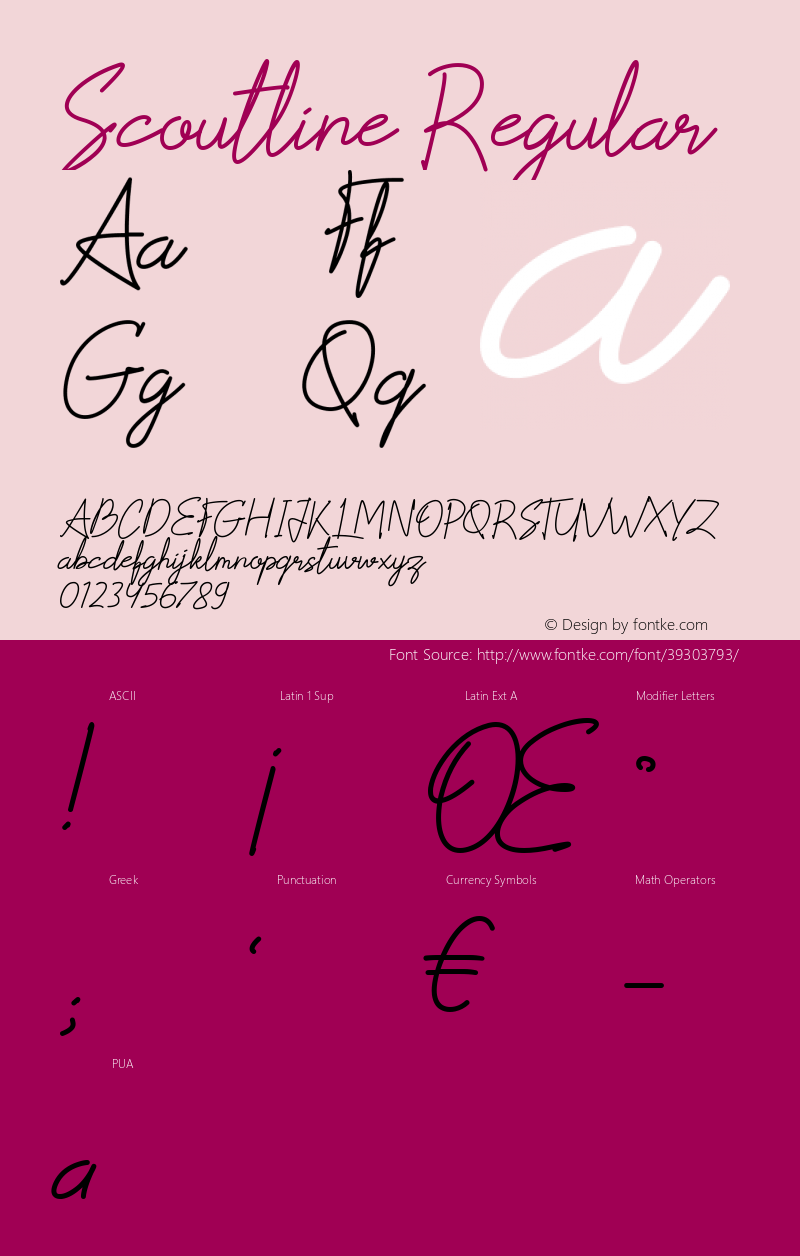 Scoutline Version 1.00;July 14, 2019;FontCreator 11.5.0.2422 64-bit图片样张