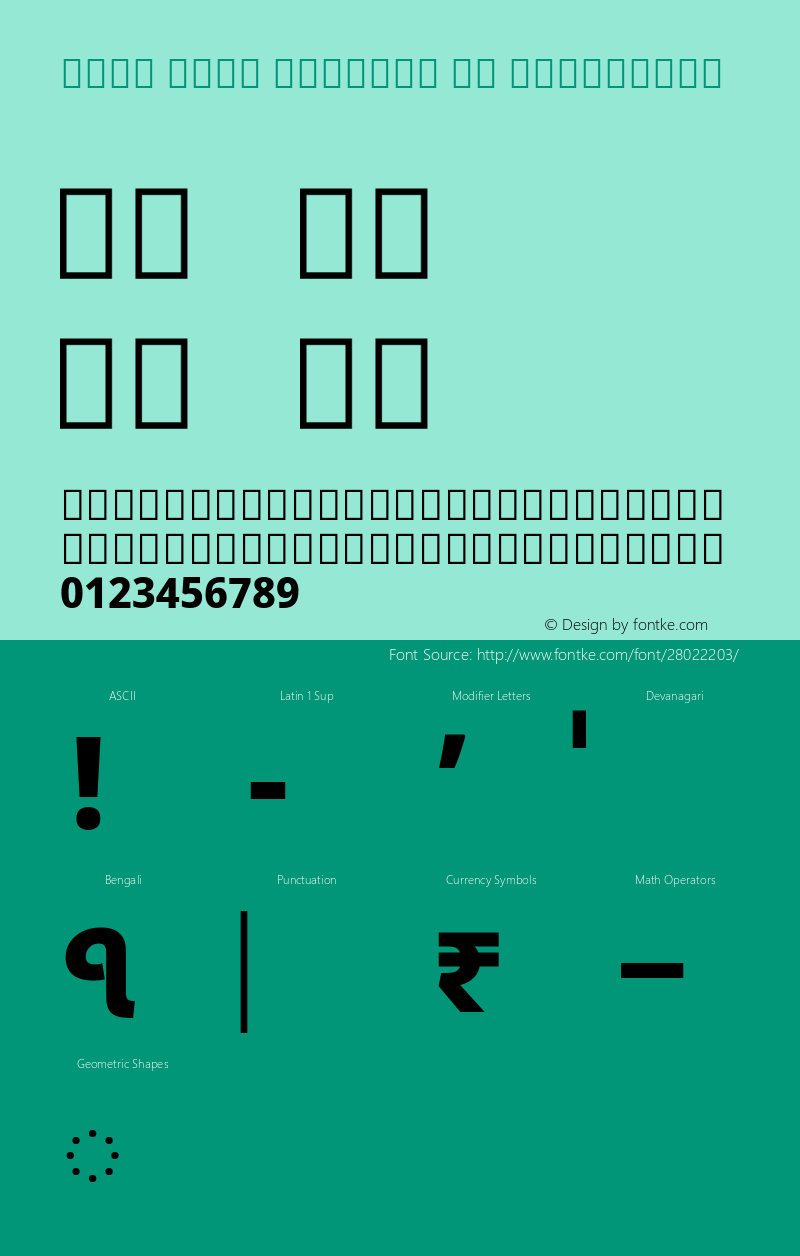 Noto Sans Bengali UI ExtraBold Version 2.000; ttfautohint (v1.8.2)图片样张