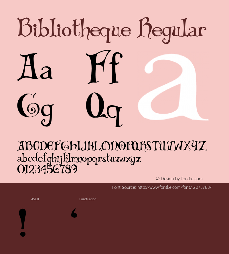 Bibliotheque Regular Type Tool图片样张