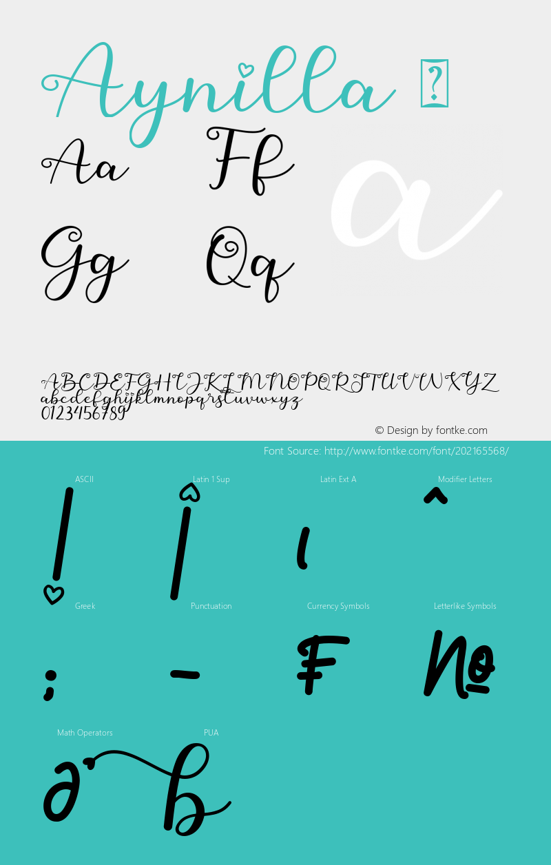 ☞Aynilla Version 1.00;March 23, 2021;FontCreator 13.0.0.2683 64-bit;com.myfonts.easy.aen-creative-studio.aynilla.regular.wfkit2.version.5HYW图片样张