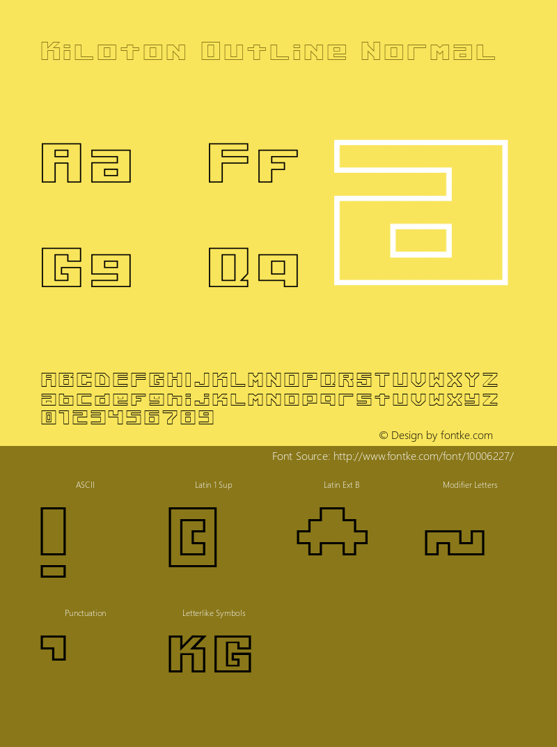 Kiloton Outline Normal 1.0 Fri Jan 31 15:50:37 1997图片样张
