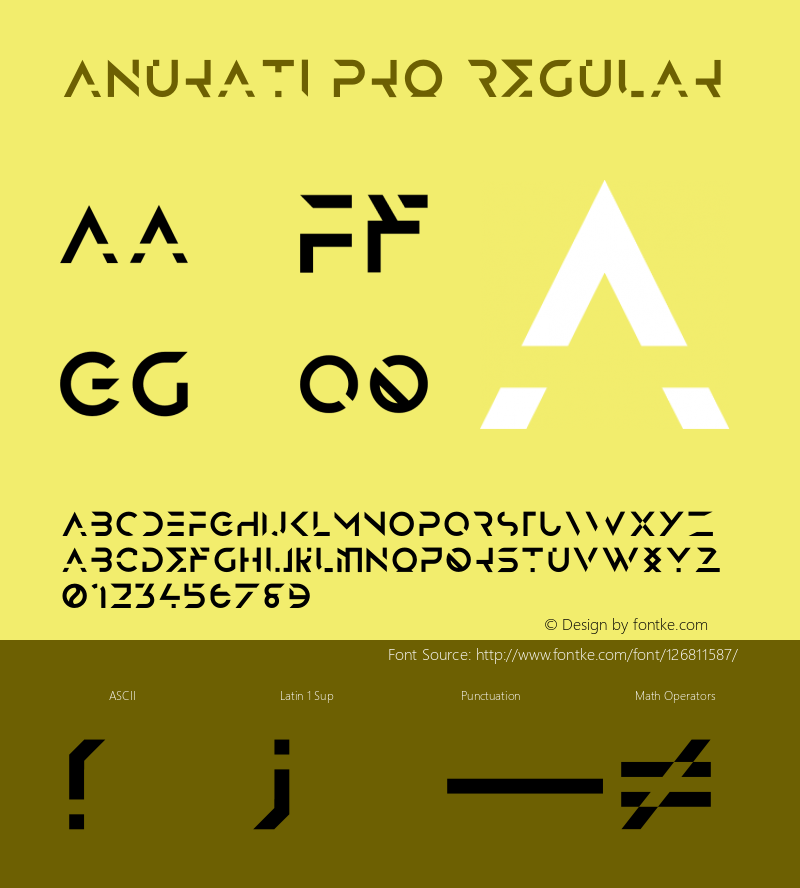 Anurati Pro Version 1.002;Fontself Maker 3.1.2图片样张