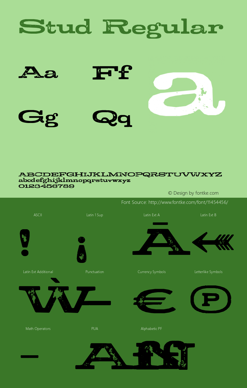 Stud Regular OTF 1.000;PS 001.001;Core 1.0.29图片样张