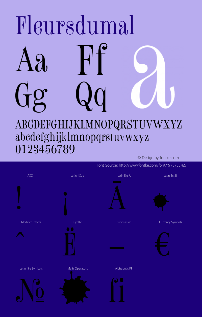 ☞Fleursdumal 1.0;com.myfonts.easy.letterheadrussia.fleursdumal.regular.wfkit2.version.4xTV图片样张