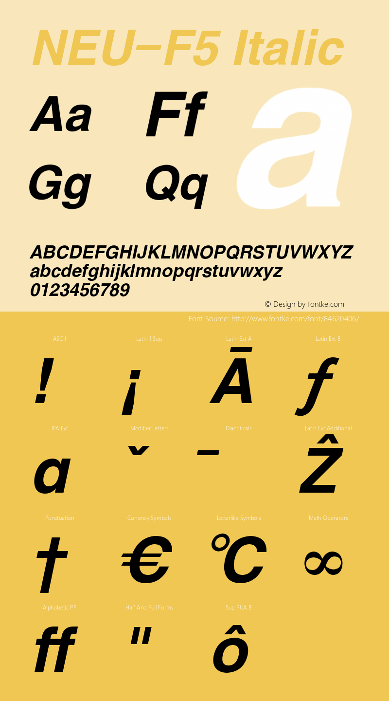 NEU-F5 Italic 2.00图片样张