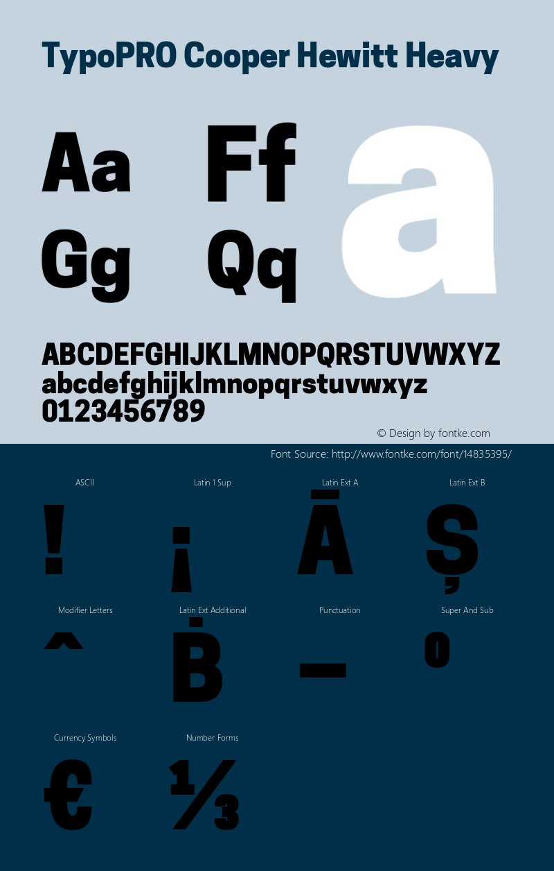 TypoPRO Cooper Hewitt Heavy 1.000图片样张