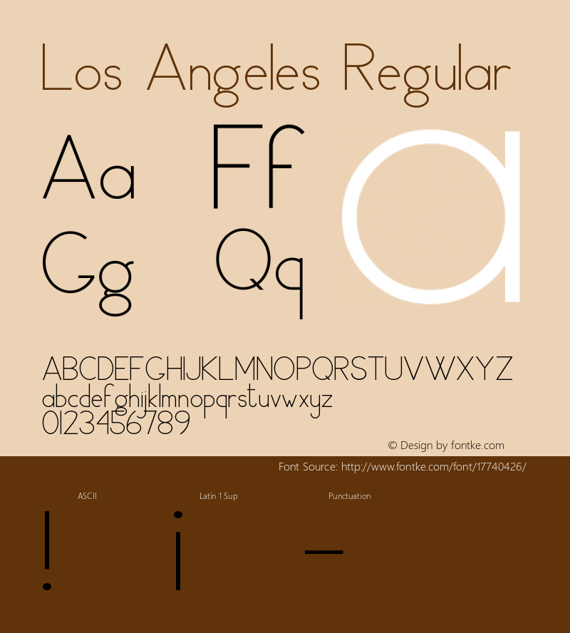 Los Angeles Regular Version 1.006;Fontself Maker 1.0.8图片样张