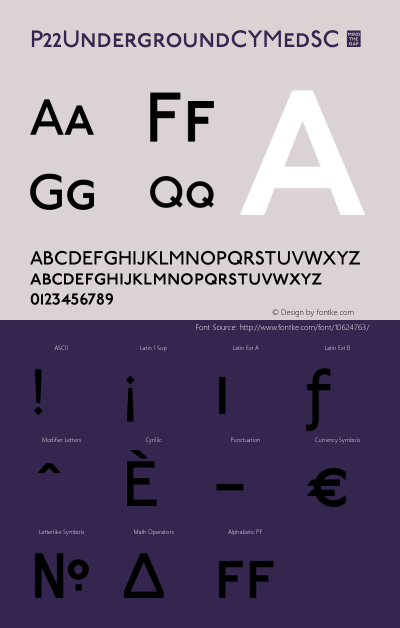 P22UndergroundCYMedSC ☞ Version 3.000;com.myfonts.p22.underground-basic.cy-medium-small-caps.wfkit2.46u9图片样张