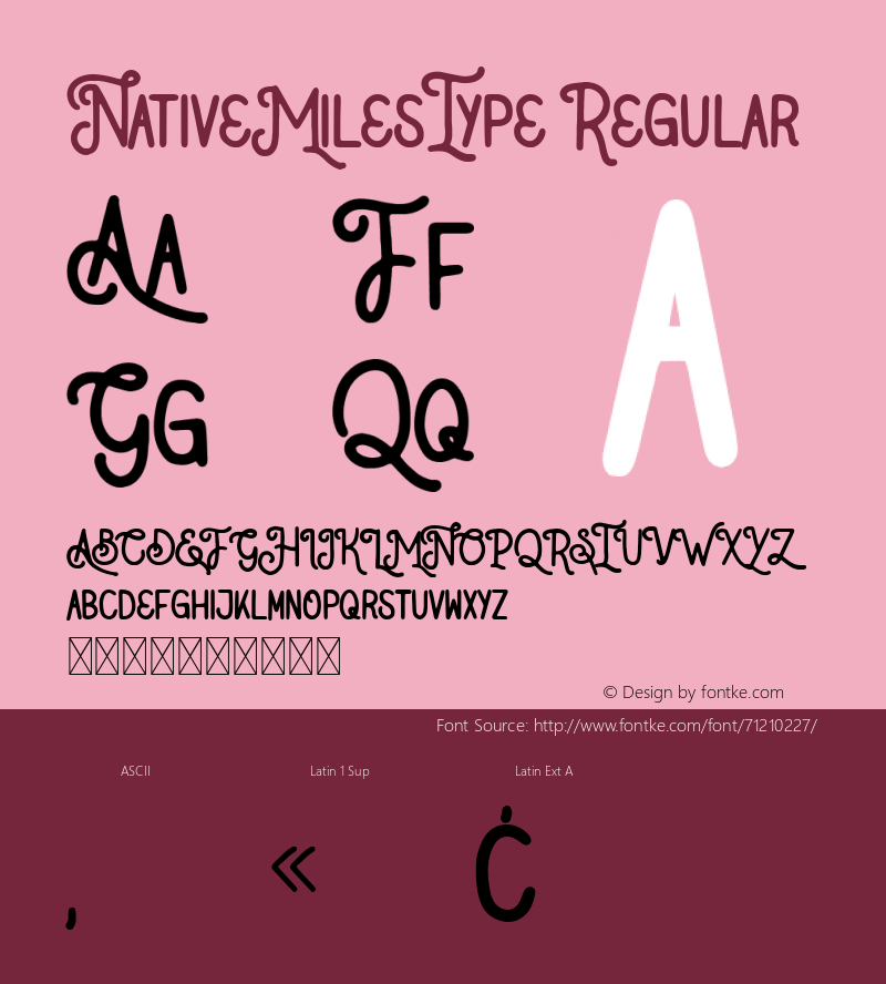 NativeMilesType Version 1.022;Fontself Maker 3.5.1图片样张