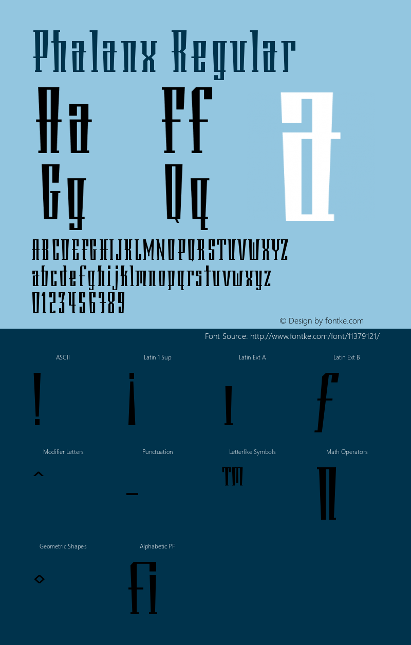 Phalanx Regular Version 001.000图片样张