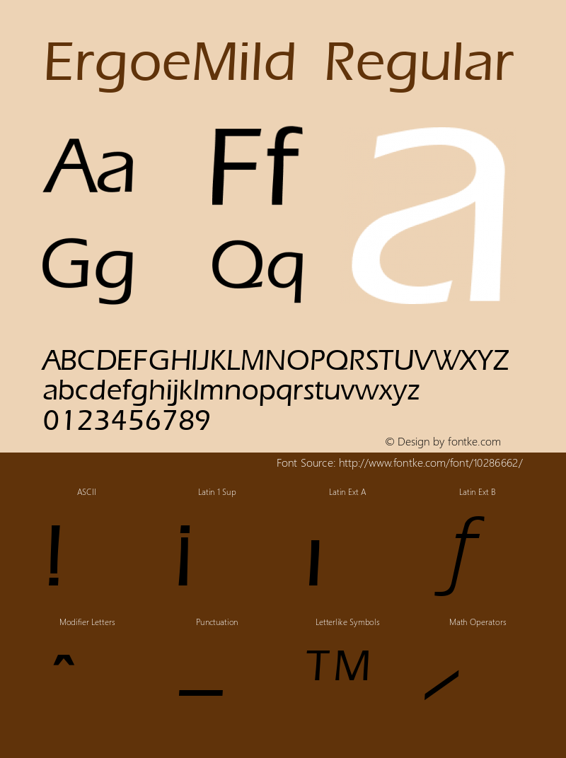 ErgoeMild Regular Accurate Research Professional Fonts, Copyright (c)1995图片样张