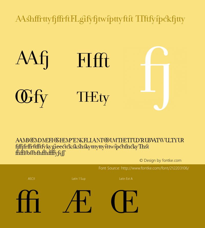 AndradeLigatures Version 1.0图片样张