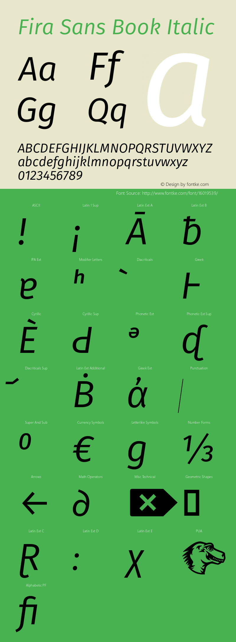 Fira Sans Book Italic Version 4.107;PS 004.107;hotconv 1.0.88;makeotf.lib2.5.64775图片样张
