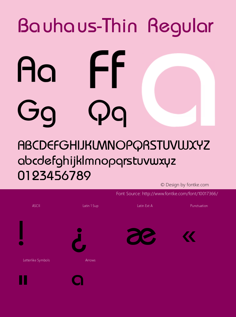 Bauhaus-Thin Regular Converted from C:\TTFONTS\BAUTHIN.TF1 by ALLTYPE图片样张