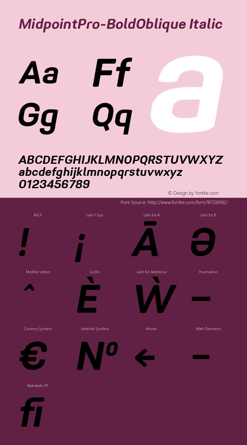 MidpointPro-BoldOblique Italic Version 1.000;easy.konstantynov.midpoint-pro.bold-oblique.wfkit2.version.4Gyg图片样张