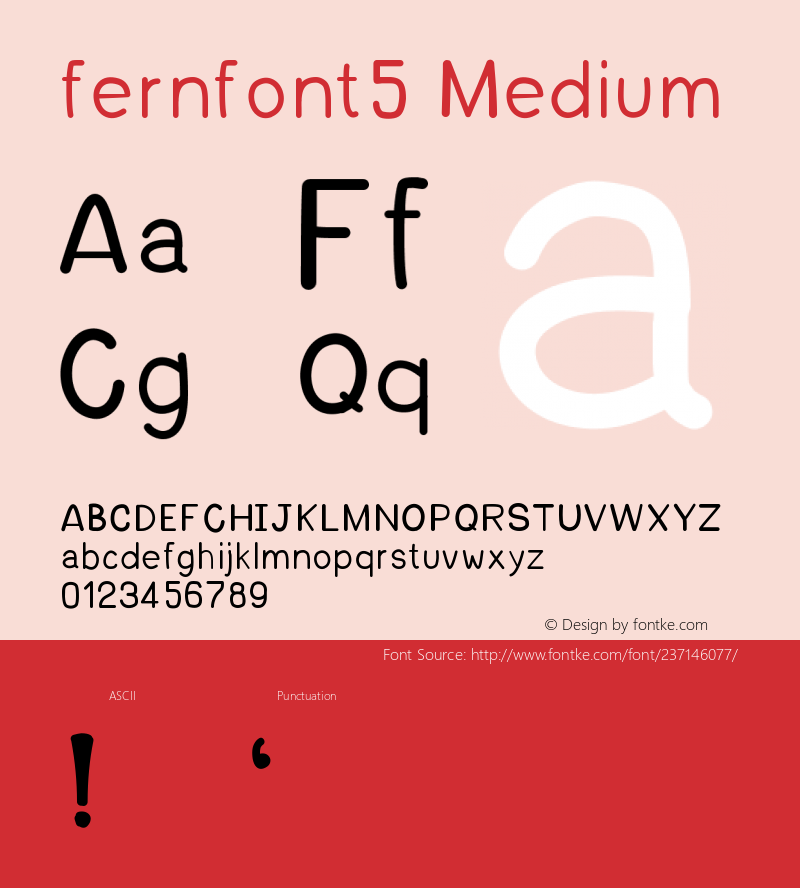 fernfont5 Version 001.000图片样张