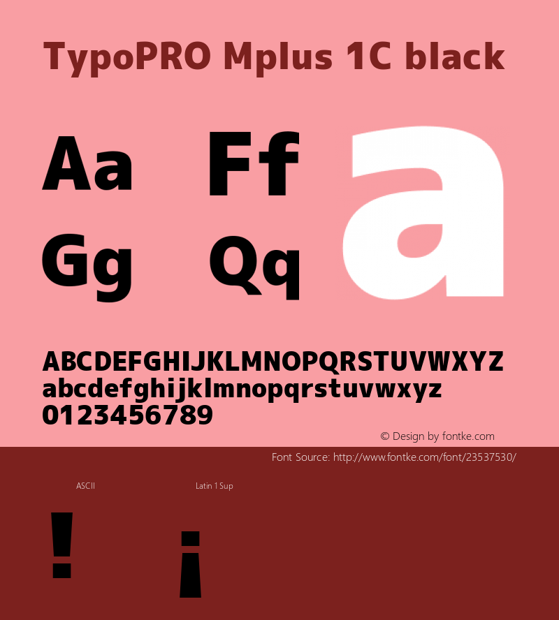 TypoPRO Mplus 1C black 图片样张