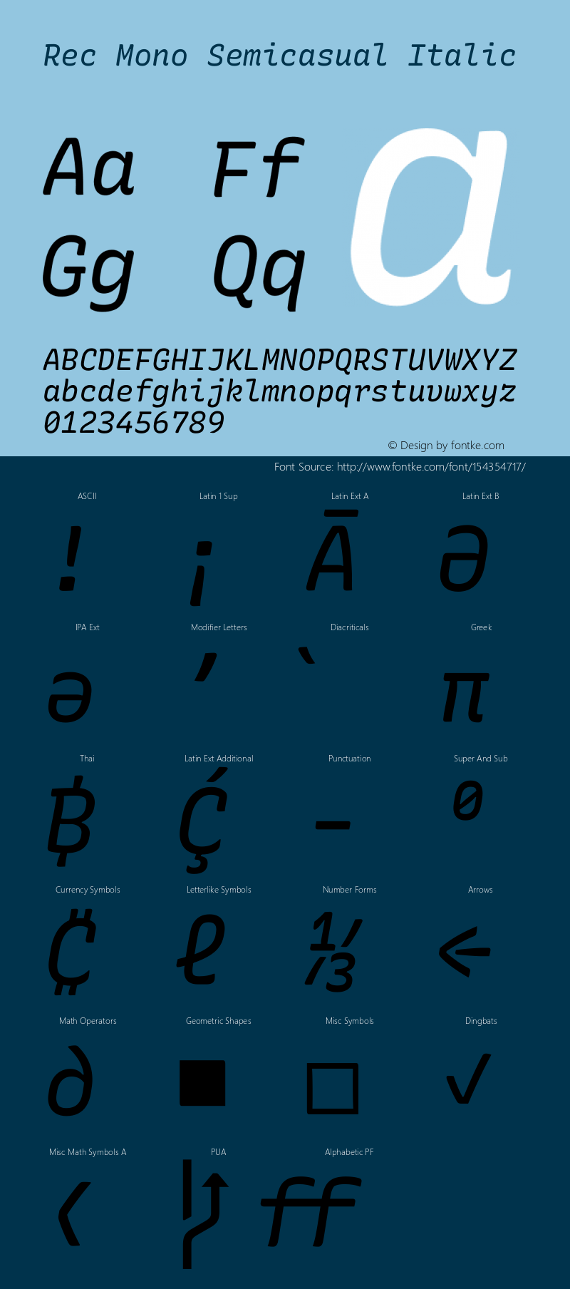 Rec Mono Semicasual Italic Version 1.069图片样张