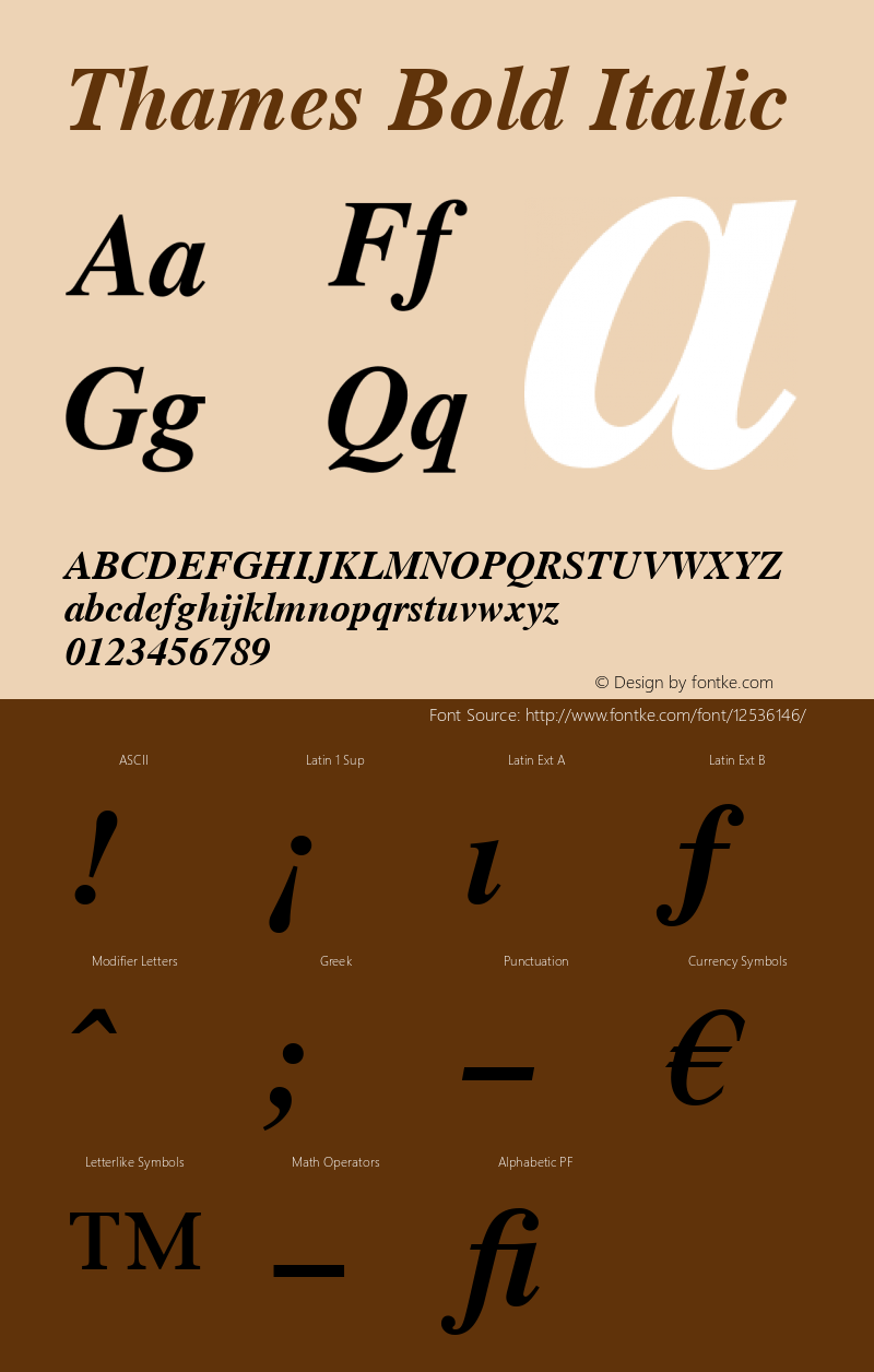 Thames Bold Italic 001.31图片样张