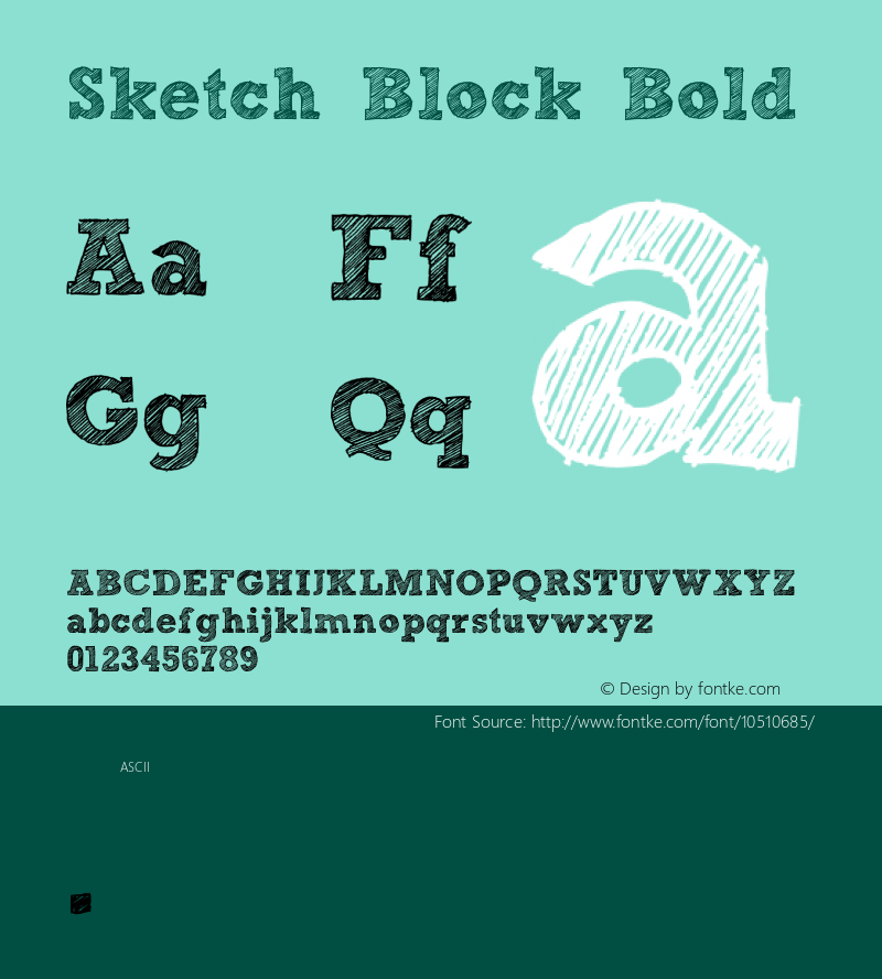 Sketch Block Bold Version 1.001图片样张